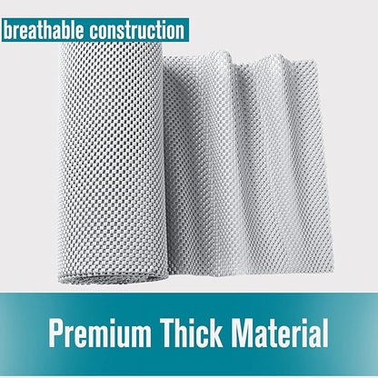 Shelf and Drawer Liner for Kitchen Cabinets Non-Adhesive, Non Slip Durable Strong Clean Long Size 12 Inches X 10 Feet, Shelves, Cabinets, Storage, Kitchen and Desks, Light Gray