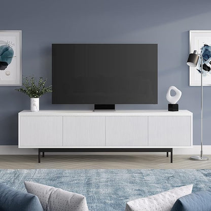 Henn&Hart Whitman, 70'' Rectangular TV Stand, White