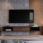 70'' Floating TV Stand,Wall Mounted TV Console,Floating TV Cabinet,Under TV Shelf for Bedroom Living Room(Walnut)