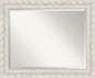 Amanti Art White Bathroom Mirror for Over Sink, 28x34 Opera Off White Rectangle Vanity Mirror, Large Traditional Wood Frame, Hangs Horizonally and Vertically, Bathroom Wall Decor, Beveled Edge from WI