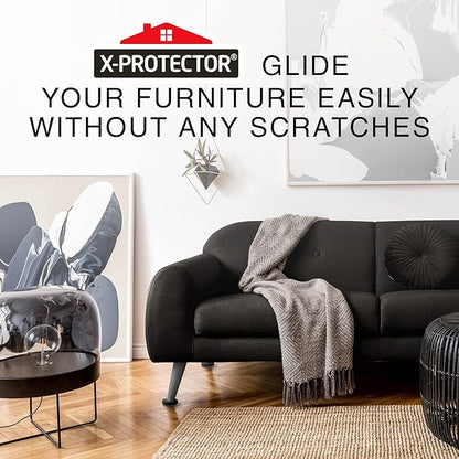Felt Furniture Sliders for Hardwood Floors X-PROTECTOR 8 PCS 3 ½” - Furniture Slider with Unique Design - Heavy-Duty Furniture Movers for Hard Surfaces - Felt Sliders - Move Your Furniture Easily!
