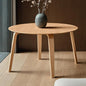 Acanva 47" Small Round Dining Table for 4 Person, MDF Top and Sturdy Wood Base Structure, Modern Design for Kitchen, Compact Space & Apartment, Light Oak