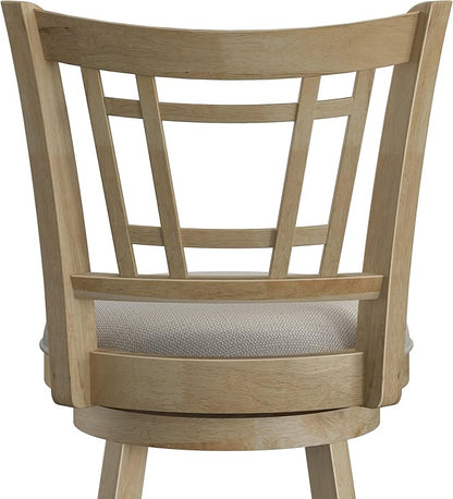 Hillsdale Fairfox 24.5" Wood Swivel Counter Height Stool, Natural