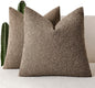 Foindtower Pack of 2 Textured Boucle Throw Pillow Covers Accent Solid Pillow Cases Cozy Soft Decorative Couch Cushion Case for Chair Sofa Bedroom Living Room Home Decor 18x18 Inch Light Brown