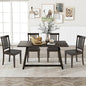 COLAMY Wooden Dining Chairs Set of 4, Solid Rubberwood Kitchen & Dining Room Chairs,Windsor Style Seating, Rustic Dining Table Chairs, Non-Slip Foot Pads, Farmhouse & Traditional Seating,Dark Brown