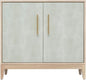 Sango Shagreen 2-Door Cabinet, Natural Finish Storage Cabinet with Faux Shagreen Texture, Brass Handle, Adjustable Shelf, Timeless Luxury Design, Versatile Furniture for Living Room or Dining Room
