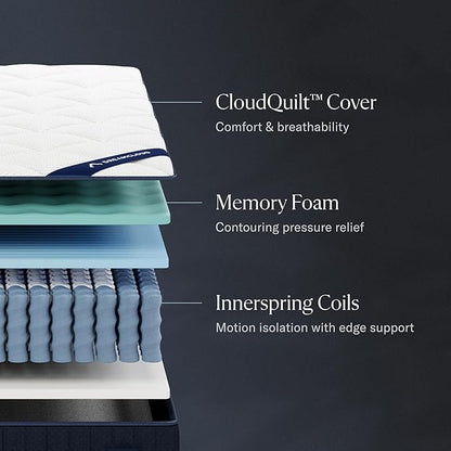 Classic 12" Twin XL Mattress - Luxury Hybrid Gel Memory Foam - 365 Night Trial - Fiberglass Free - Forever Warranty - Mattress in a Box - CertiPUR-US Certified