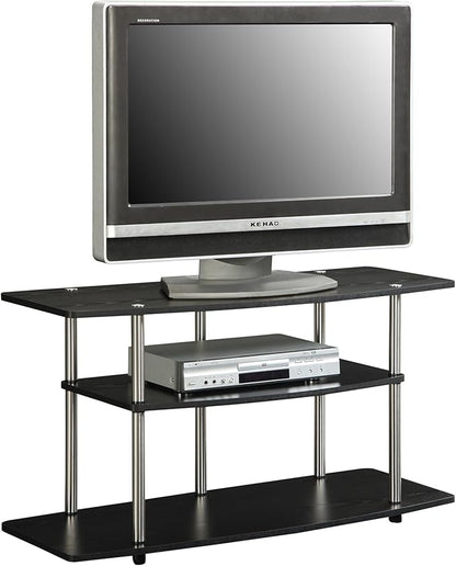 Convenience Concepts Designs2Go No Tools 46 inch 3 Tier Wide TV Stand, Black
