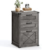 VASAGLE File Cabinet, Filing Cabinet with 3 Drawers, Printer Stand, Fit A4, Letter Size, Hanging File Folders, Modern Farmhouse Style, for Home Office, Misty Gray UOFC054G01