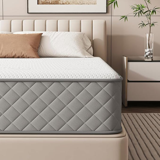Full Mattress, 10 Inch Hybrid Double Mattress with Cooling Gel Memory Foam and Pocket Springs, CertiPUR-US Certified, Medium Firm