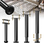Metal Bed Frame Support Legs, 7-12.6 Inch Adjustable Height Bed Support Legs, Bed Legs Replacement Parts for for King Queen, Under Bed Support Slat Reinforcement Kits, Bed Frame Center Support 4 Pack