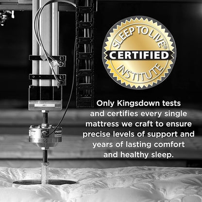 Kingsdown Firm Hybrid Mattress California King Cooling Gel Memory Foam Layer Multi-Layered Motion Isolation Cool Sleep Quilted Top Luxury Mattresses, 13.5-Inch Passions Merridale