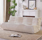 Bean Bag Chair, 3 Seater Fireside Chair Large Bean Bag Sofa for Adults, Memory Foam Chair Gaming Chairs with Comfy Design & Soft Fabric, Lazy Floor Sofa for Living Room, Bedroom, Beige