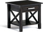 SIMPLIHOME Kitchener SOLID WOOD 21 inch Wide Square Contemporary End Side Table in Hickory Brown for the Living Room and Bedroom