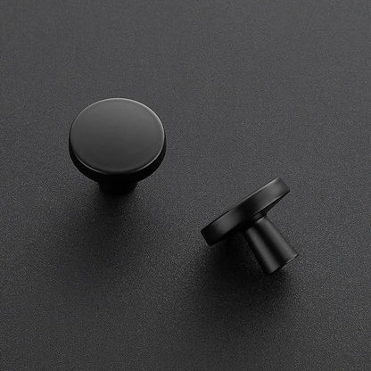 Ravinte 60 Pack Drawer Pulls 1-1/4 Inch Matte Black Kitchen Cabinet Knobs Solid Round Black Dresser Handles for Simple Cupboard Hardware