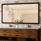 TETOTE 60 x 36 Black Wood Framed Mirror for Bathroom Wall/Bedroom/Living Room/Entryway Farmhouse Rustic Wall Mirror Waterproof (Horizontal/Vertical Mounted)