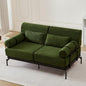 Modern Loveseat Sofa 59" Sofa Couch 2-Seater Sofa with Flexible USB Ports, Unique Cylindrical Armrests for Living Room, Green