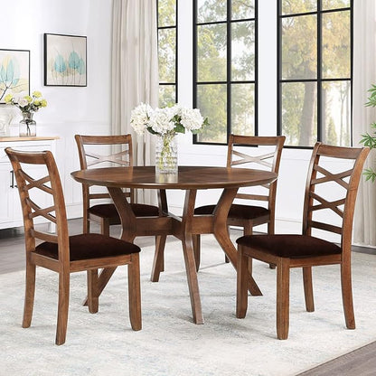 Smiry Velvet Seat Covers for Dining Room Chair Set of 2, Stretch Fit Removable Washable Chair Seat Cushion Protector Slipcovers with Ties, Coffee
