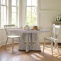 Round Dining Table for 4, 47 Inch Dinner Table Farmhouse Wooden Circle Kitchen Tables with Cross Base for Dining Room, Kitchen, Living Room, Gray
