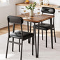IDEALHOUSE Dining Table Set for 4, Kitchen Table with Upholstered Chairs for Kitchen Room and Small Spaces (Retro, Table with 2 Upholstered Chairs)
