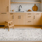 Light Gray Washable 2'6"x8' Wide Hallway Runners, Kitchen Runner Rug, Non-Slip & Stain Resistant Long Floor Rug, Neutral Boho Floral Décor