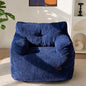 MAXYOYO Bean Bag Chair, Tufted Bean Bag Couch Lazy Chair, Living Room Sofa Couch with Filler for Adult Teens Kids, Corded Fabric Accent Sofa for Bedroom Dorm, Navy