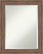 Amanti Art Brown Wall Mirror 29x23 Pia Medium Brown Rectangle Bathroom Mirror for Wall Decor Living Room, Medium Casual Frame, Hangs Horizonally and Vertically, Bathroom Decor, Beveled Edge