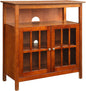Convenience Concepts Big Sur Highboy Stand 36" Modern Entertainment Center for TVs up to 40", Storage Cabinet for Dining, Living, & Family Room, Console Hall Table with Shelves, unspecified, Cherry