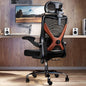 Ergonomic Office Chair - X-Shaped Computer Desk Chair Comfy, Gaming Chair, Office Chair with Lumbar Support, Mesh Office Chairs with Headrests, Desk Chair for Long Hours (Black Orange)