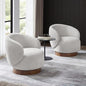 Swivel Accent Chair Round Barrel Armchair Upholstered Performance Fabric for Living Room Bedroom Waitingroom,2 Box,Light Grey