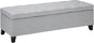 Christopher Knight Home Ottilie Fabric Storage Ottoman, Light Grey 17.50”D x 51.25”W x 17.43”H