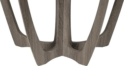 FINECASA Half-Moon Console Table, Semicircle Narrow Side Table, 43.4x17x30 Inches, Gray