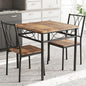 IDEALHOUSE Dining Table Set for 2, Kitchen Table and Chairs for 2, Rectangular Dining Room Table Set, 3-Piece Wood Dining Table Set for Apartment, Small Space, Space Saving, Retro Brown