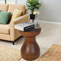 TORMAYS HOME Wooden Side Table Tree Stump End Table Solid Wood Stool Natural Plant Stand Small Rustic Nightstand Handmade Accent Table for Indoor Outdoor Spaces (Brown)