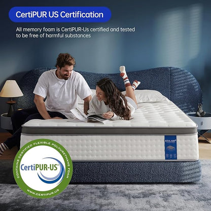 Twin Mattress,10 Inch Twin Size Mattresses in a Box,Memory Foam Hybrid Mattress , Individual Pocket Spring for Motion Isolation &Zoned Support & Pressure Relief,Medium Firm (Twin, 10, 0.0, Inches)