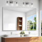 BONEWEI Silver Bathroom Mirror,60x40 inch Wall Mirror for Bathroom Wall Mounted,Large Rectangle Mirror for Bathroom Over Sink,Modern Metal Frame for Living Room,Bedroom Entryway,Horizontal/Vertical