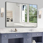 KOCUUY Bathroom Mirror Black,48x36 inch Rectangle Wall Mirror with Metal Frame, Black Vanity Mirror Modern Home Decor for Bathroom, Living Room, Farmhouse, Entryway, Hang Horizontal/Vertical