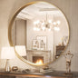 TokeShimi Round Gold Mirror 36 Inch Round Bathroom Mirror for Wall with Non-Rusting Aluminum Alloy Brushed Gold Matte Metal Frame Modern Circle Mirror Fit in Minimalist Multi Style Home Decor