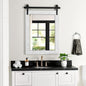 Farmhouse Bathroom Mirror for Over Sink 22”*32”, Barn Door Mirror, Rustic Wall Mirror for Bathroom White, Living Room, Entryway