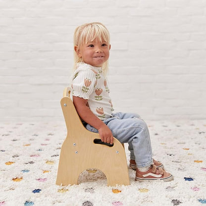 ECR4Kids Little Learner Table and Chair Set, Kids Furniture, Natural