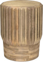 SIMPLIHOME Lyall End Table - 16 inch Wide Solid Mango Wood Round Accent Table with Fluted Sides in Natural, Contemporary Nightstand or Lamp Stand for Living Room or Bedroom, Assembled