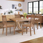 COLAMY Wooden Dining Chairs Set of 4, Spindle High Back Windsor Kitchen Side Chair, Farmhouse Dining Chairs for Kitchen and Dining Room, Light Brown
