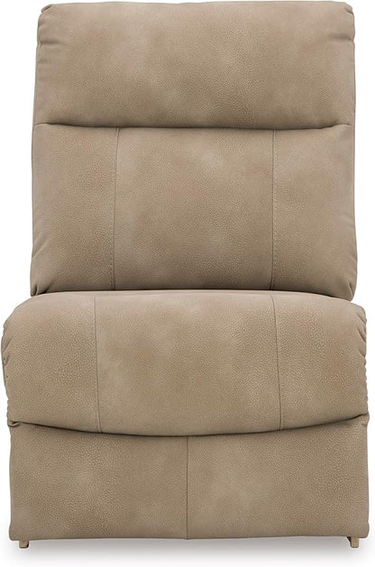 Signature Design by Ashley Next-Gen DuraPella Contemporary Faux Leather Modular Wall Hugger 3-Piece Power Reclining Sectional Sofa with Adjustable Headrest and USB Ports, Light Brown