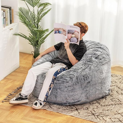 Recaceik Bean Bag Chair Large Bean Bag Chairs, with Fluffy Removable Spongefor, for Living Rooms, bedrooms, Study Rooms, and Offices