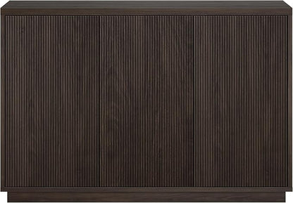 Henn&Hart 48" Wide Rectangular Buffet Table in Warm Brown, for Home, Living Room, Bedroom, Entertainment Room, Office