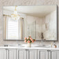 36x60inch Brushed Nickel Bathroom Mirror, Silver Rectangle Mirror with Frame, Large Rectangular Wall Mirrors for Bathroom, Living Roomm, Hair Salon, Big Mirror Hang Horizontal/Vertical
