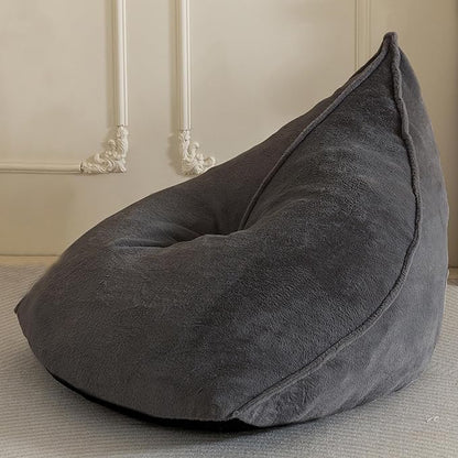 BYBYME Bean Bag Chairs Sherpa Lazy Sofa, Giant Beanbag Chairs for Adults, Teenagers with Stuffed High Density Foam Filling, Comfy Chair for Living Room, Bedroom