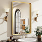 30 x 22 Inch Gold Bathroom Mirror for Wall,Aluminum Alloy Frame Rectangular Wall Mounted Mirror for Farmhouse Decor Horizontal or Vertical Ideal for Bedroom, Living Room