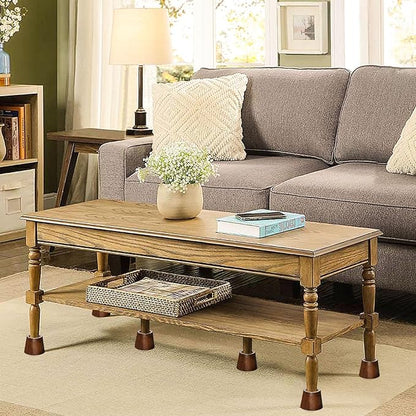 Sopicoz Wooden Furniture Risers 2 Inch Tapered Bed Risers Set of 6, Heavy Duty Wood Bed Lifts Risers for Table, Sofa, Couch, Desk, Dresser