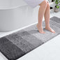 OLANLY Bathroom Runner Rugs 59x20, Extra Soft Absorbent Microfiber Bath Rugs, Rubber Backing, Quick Dry, Machine Washable Bath Mats for Bathroom Floor, Tub and Shower, Home Decor Accessories, Grey